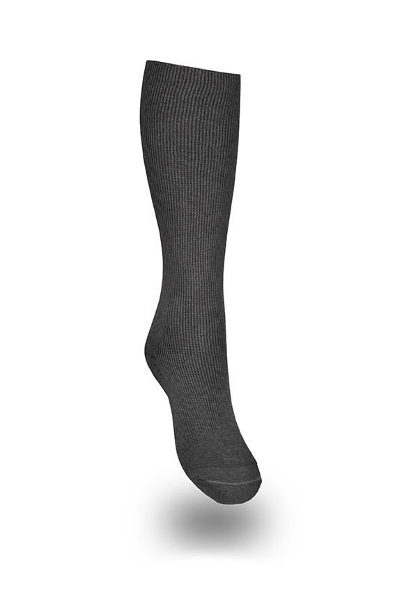 Medisox COMFORT stödstrumpa. Antracit. Två benvidder.