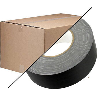 Vävtejp matt Svart eller Vit 50mm x 50m Hel låda 18st