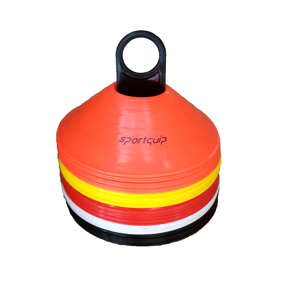 Markeringskon 50-pack (orange, svart, vit, röd, gul)