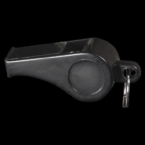 Visselpipa svart medium 55mm, med kula