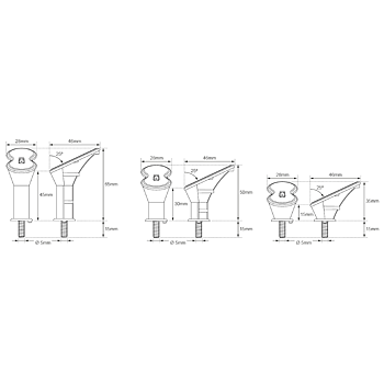 Nexmosphere - XAT-HH2 - Snapper stand High, 25 deg, 10pcs
