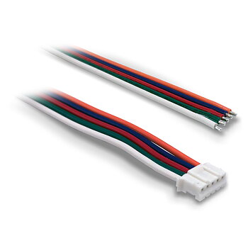 Nexmosphere - CA5-S5C - RGBW connector, color coded cable 120cm, stripped end