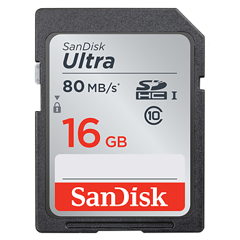 SANDISK - Minneskort SDHC Ultra 16GB 80MB/s UHS-I C10