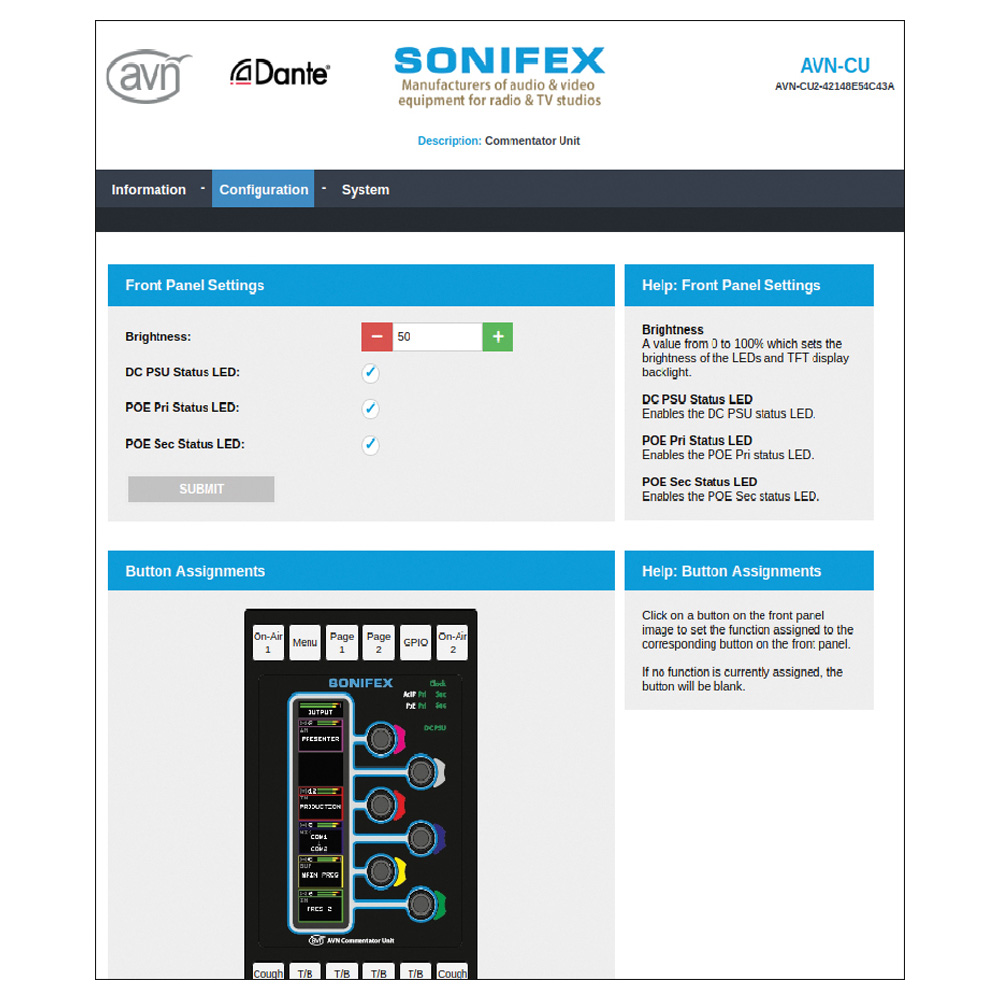Sonifex - AVN-CU2-DANTE - 6