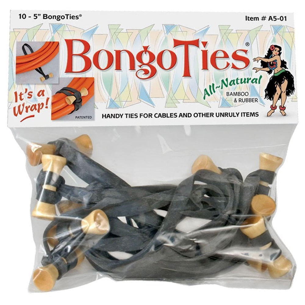 Bongoties - Tie wrap Svart 10 pack