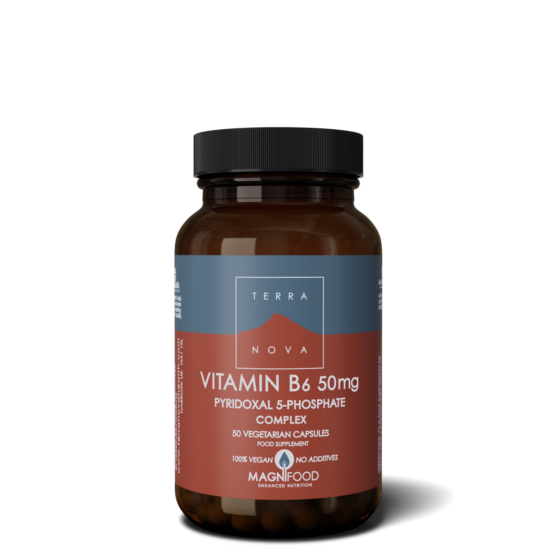 Terranova Vitamin B6 50mg Complex, 50 kaps.