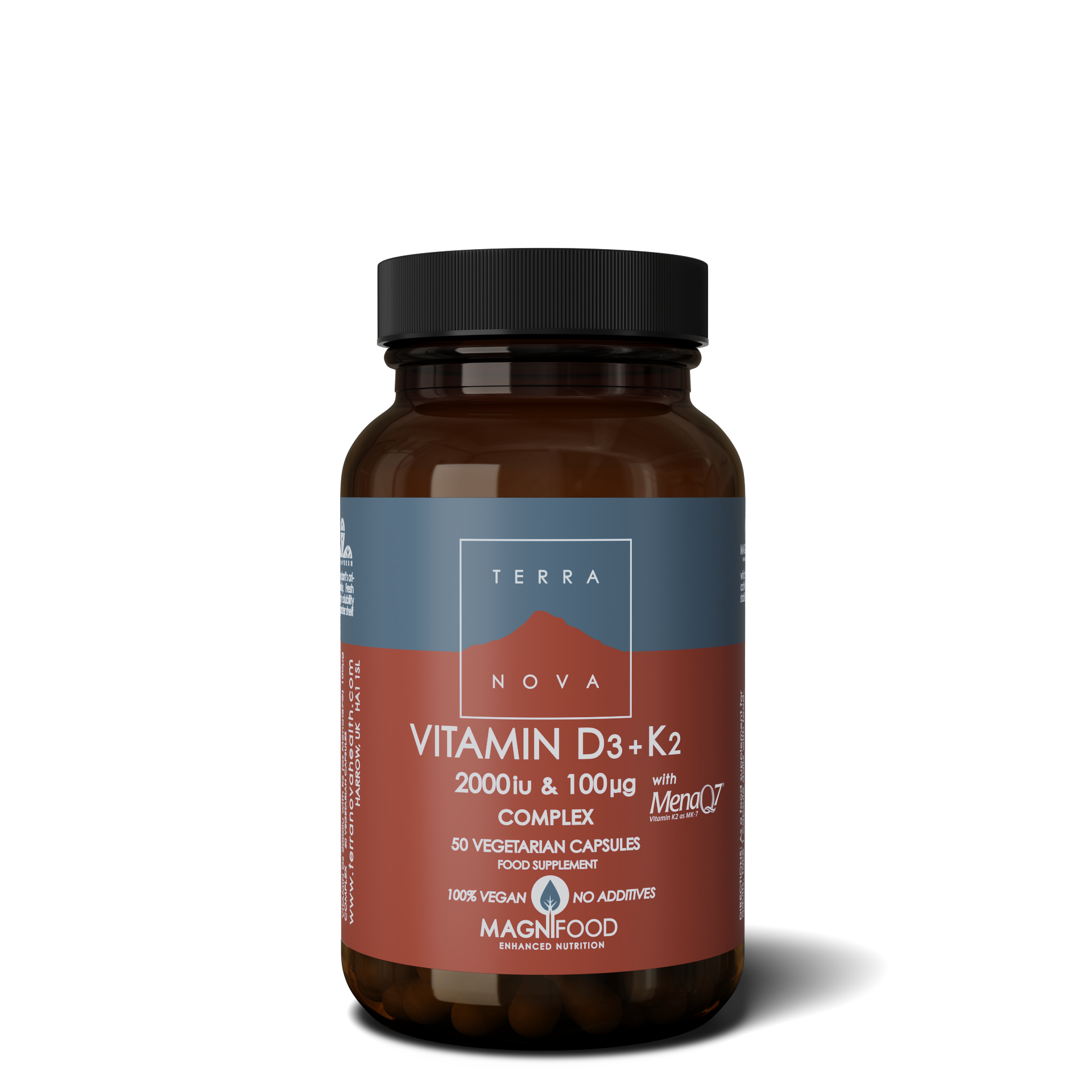Terranova Vitamin D3 2000iu & K2 (MenaQ7®) 100µg Complex