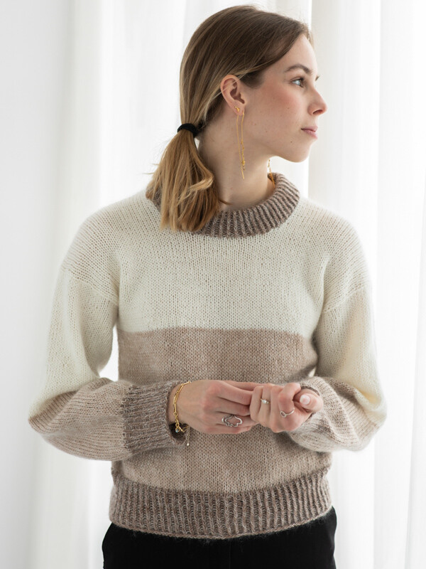 Susanna Stripe Sweater | No. 3 Organic Wool & Nettles + Silk + Kid Mohair