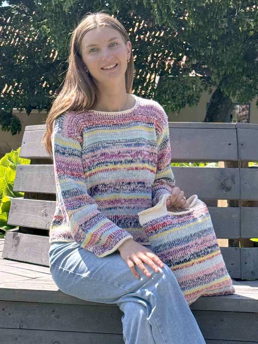 Garnpaket Nyhet! Confetti tröjan  i 100% bomull Finns i 3 färgställningar