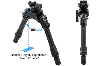 UTG PRO® TBNR® Bipod, 7"-9" Center Height, Picatinny