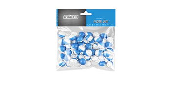 Markerande Kalk kulor, vit .68 till T4E, 50-pack