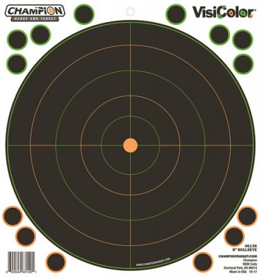 Champion 8"Bulls Eye 5Pk Visicolor Adhesive