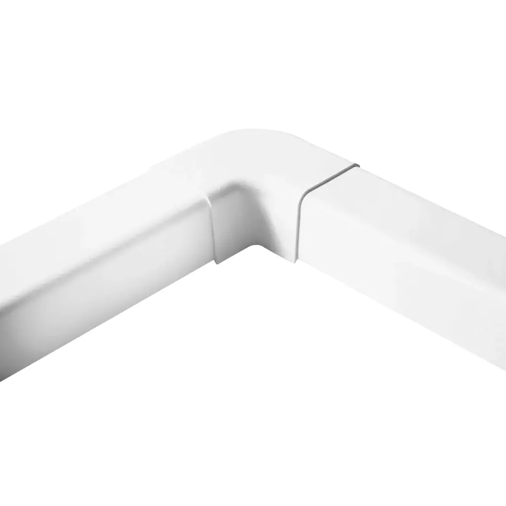 Ändlock för 110x75 mm kanal, Vit. Förpackning med 6 stycken