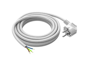 Kabel med stickpropp H05VV-F 3G1,5 mm², 5 m, vit