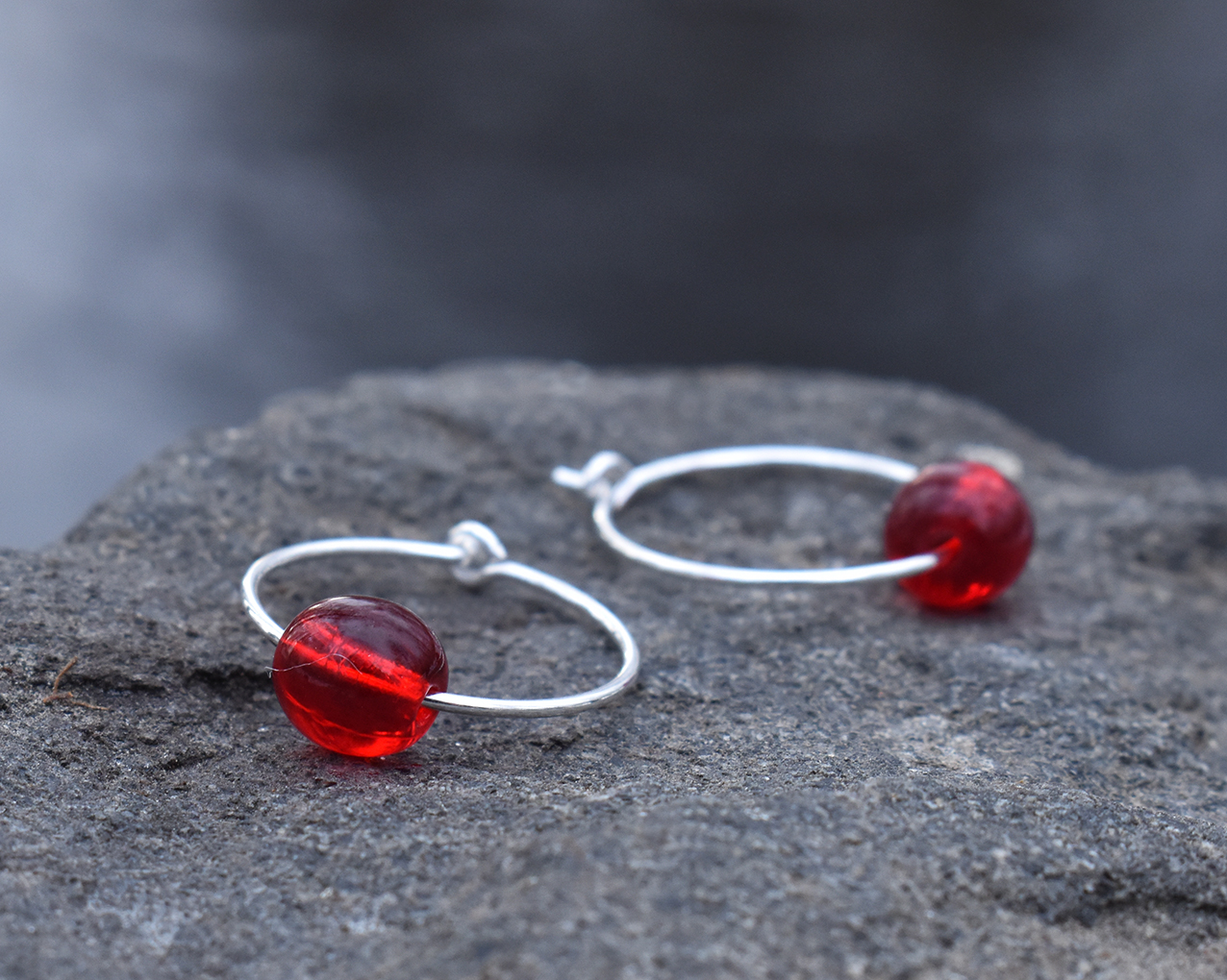 ELVES LINGON BERRY - red earrings - 4