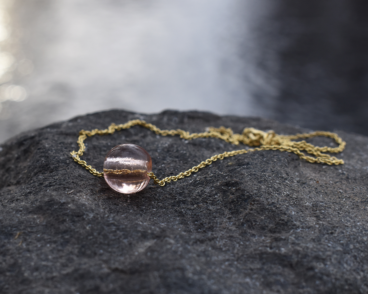 ELVES MIST - necklace in pink gold plated - 3