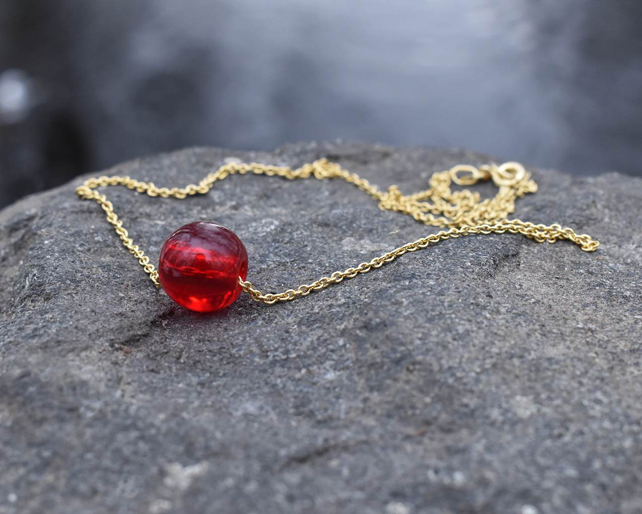 ELVES LINGON BERRY - necklace in red gold plated - 2