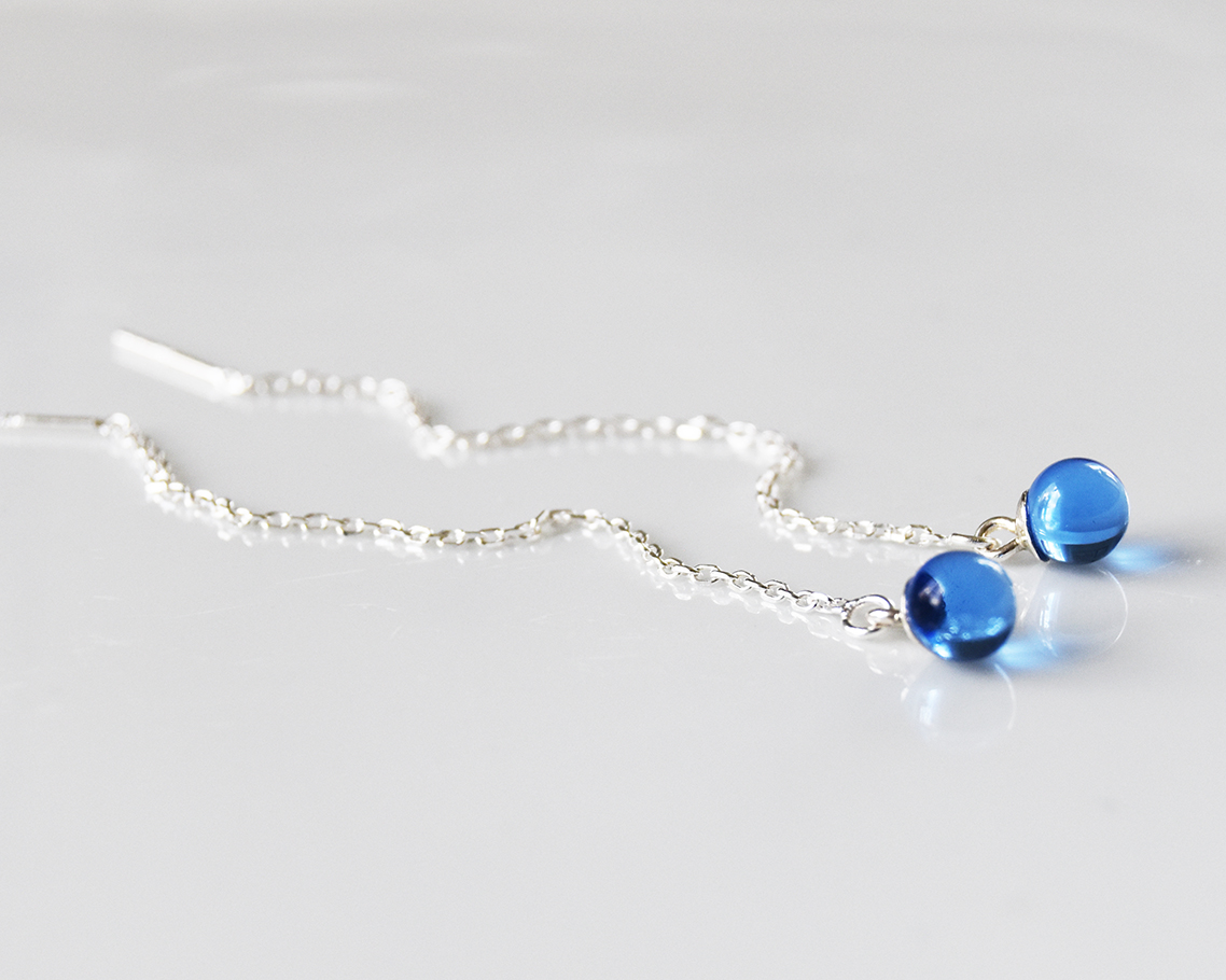 SVALÖ SKY - blue earrings chain - 2