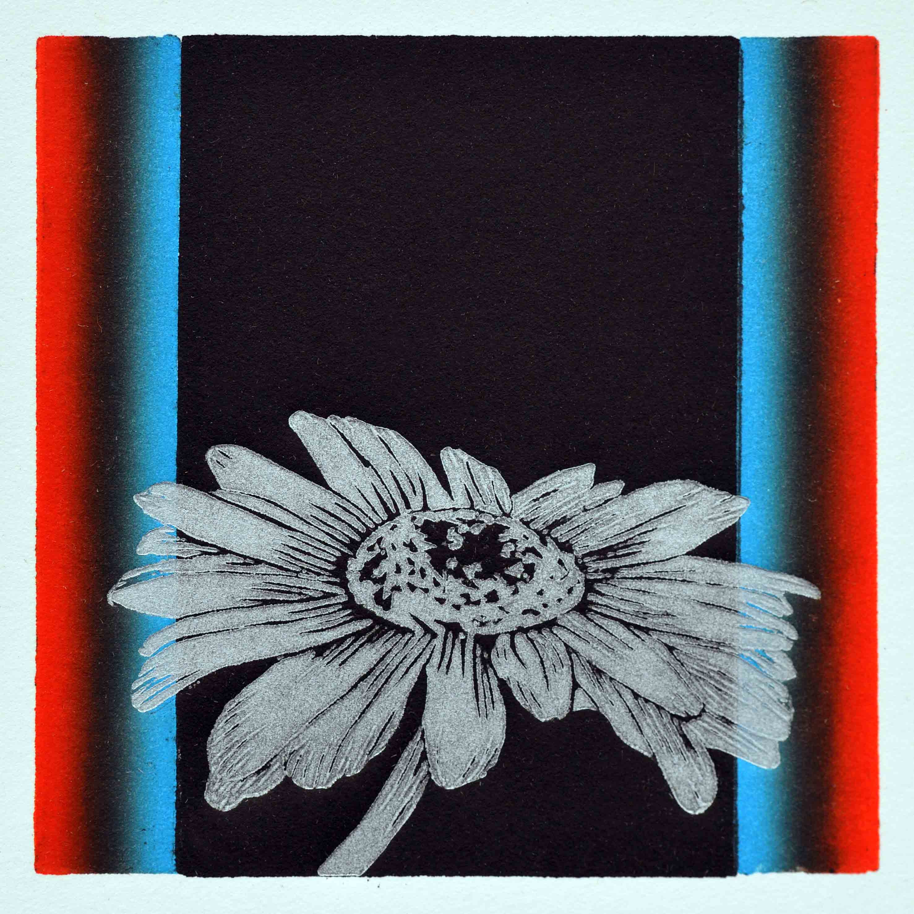 Småtrykk innrammet blomst