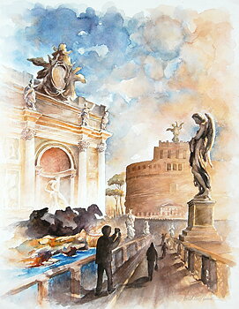 Antikke Roma Trevifontenen Castello Angelo