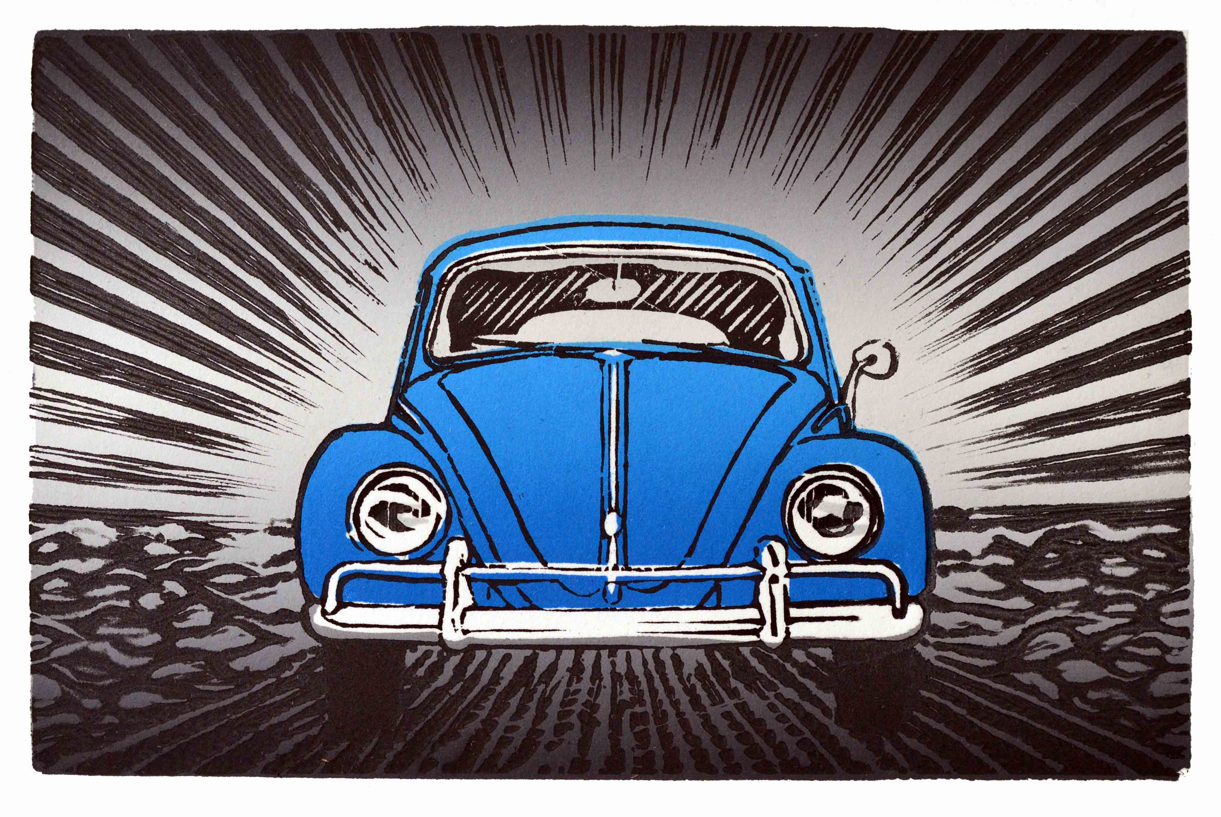 Blå VW "boble"