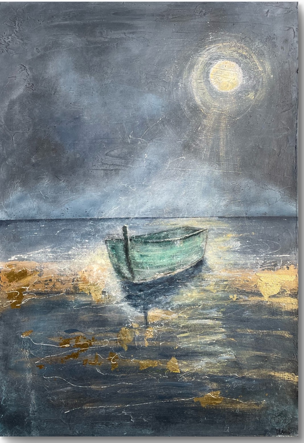 Havglimt Akrylmaleri av Unni Syvertsen Størrelser: 50x70 cm