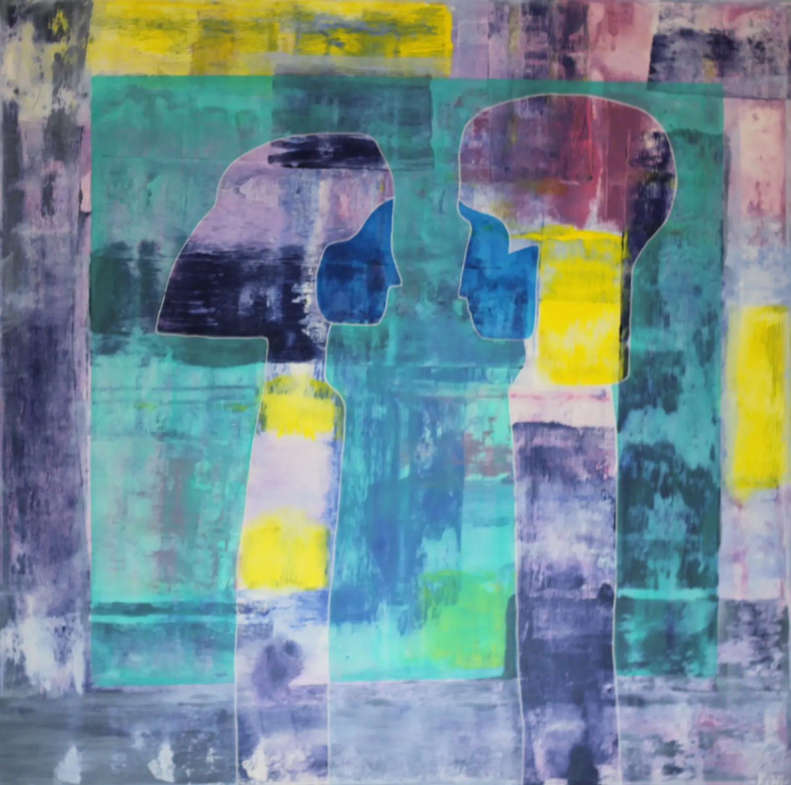 NYHET Til Deg som tror du er alene (80x80) Akrylmaleri av Rigmor Winther