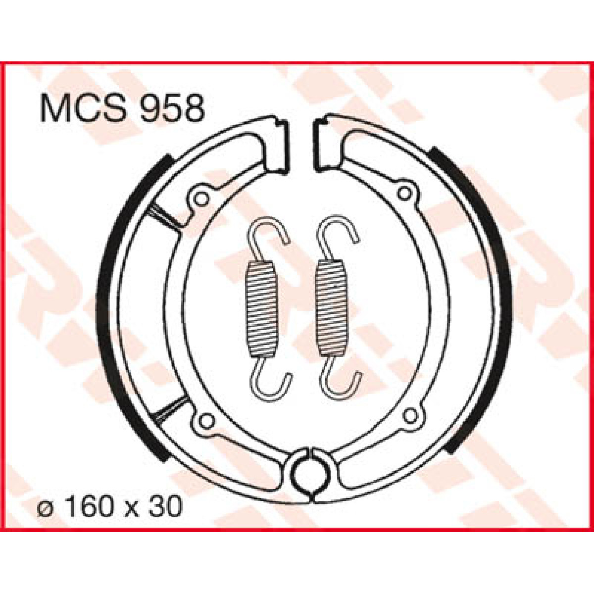 Bromsbackar bak Grizzly 350 400 600 mfl - MCS958