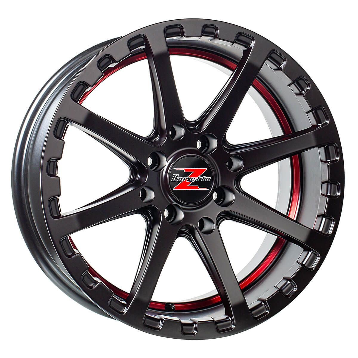 Barzetta ATV Satin Black With Red Stripe 4x115  - Fråga om lev.tid  -