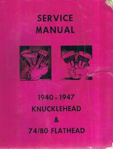 Service handbok V-Twin Knucklehead 1940-47  48-0308