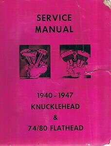 Service handbok V-Twin Knucklehead 1940-47  48-0308