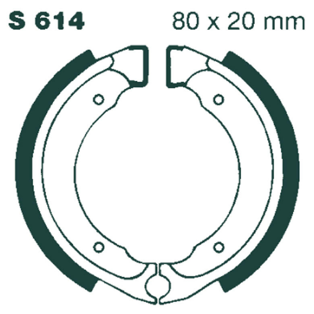 Bromsbackar  LT-Z50 LT-A50 LT80 KFX50  mfl   EBC-614 - 2