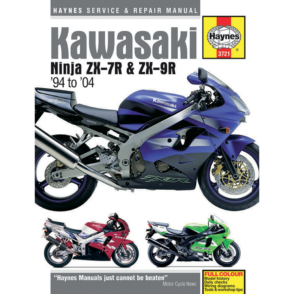 Haynes reparations handbok till  Kawasaki ZX750/900 NINJA 1994-04