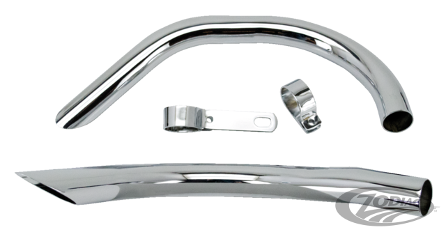 set of dragpipes 45" SV w/brackets,Chrome