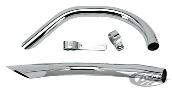 set of dragpipes 45" SV w/brackets,Chrome