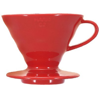HARIO V60 PORSLINSFILTER RÖD 2 KOPP