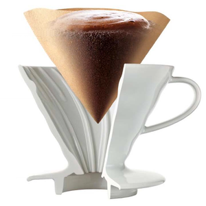 HARIO V60 PORSLINSFILTER VIT 2 KOPP - 2