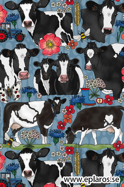 Vykort 10x15 cm Holstein mönster