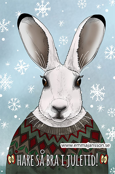 Vykort 10x15 cm Hare så bra