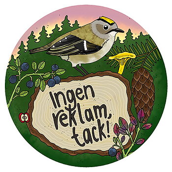 Klisterdekal - Ingen reklam Skog