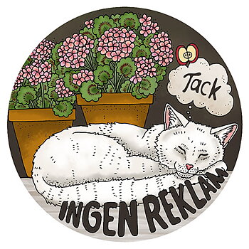 Klisterdekal - Ingen reklam Katt