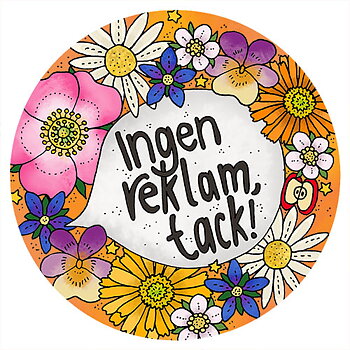 Klisterdekal - Ingen reklam Blomkrans
