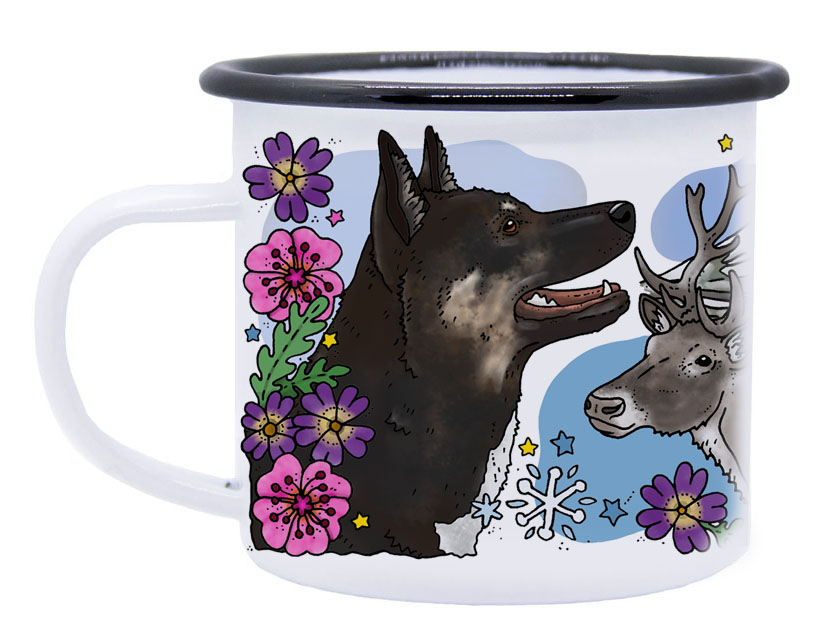 Emaljmugg - Lapsk vallhund