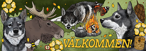 Skylt - Välkommen Jämthund