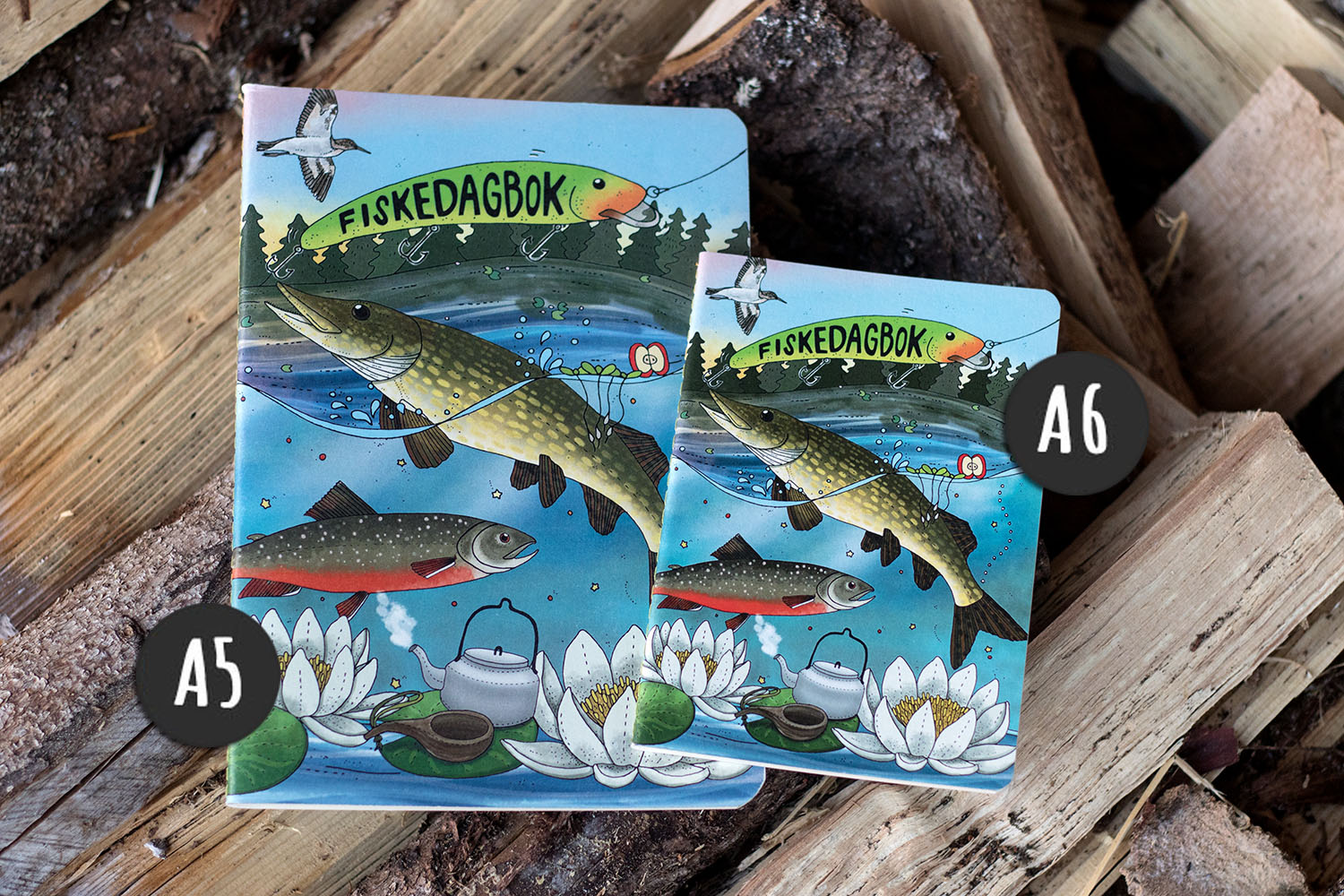 A6 Anteckningsbok Fiskedagbok - 6