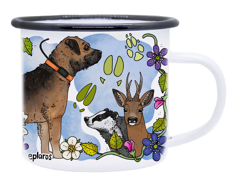 Emaljmugg - Border terrier