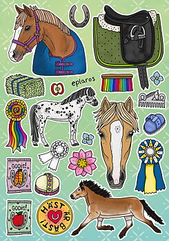 A5 ark - Stickers hästar