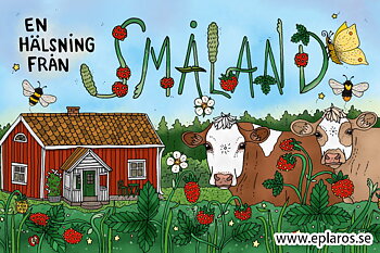 Vykort 10x15 cm En hälsning från Småland