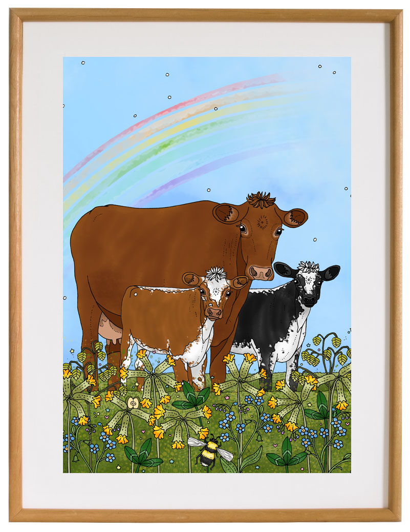Affisch Primula veris, 30x40 cm