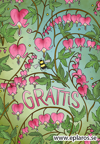 A5 kort med kuvert - Grattishjärta - 2